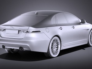 Jaguar XF 2017 vray 3D Model