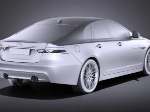 Jaguar XF 2017 vray 3D Model
