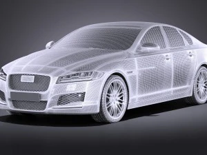Jaguar XF 2017 vray 3D Model