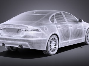 Jaguar XF 2017 vray 3D Model