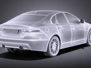 Jaguar XF 2017 vray 3D Model