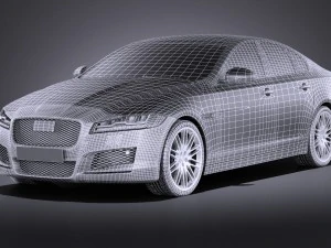 Jaguar XF 2017 vray 3D Model