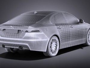 Jaguar XF 2017 vray 3D Model