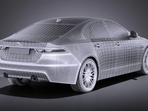 Jaguar XF 2017 vray 3D Model