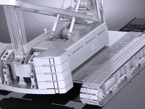 Liebherr LR 1160 Hydraulic Lift Crane 3D Model