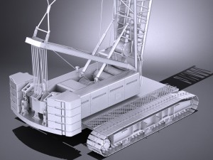 Liebherr LR 1160 Hydraulic Lift Crane Modelo 3D