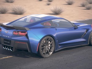 Chevrolet Corvette Grand Sport 2017 Desert Studio 3D 모델