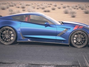 Chevrolet Corvette Grand Sport 2017 Desert Studio 3D 모델
