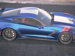 Chevrolet Corvette Grand Sport 2017 Desert Studio 3D Model