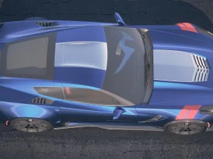 Chevrolet Corvette Grand Sport 2017 Desert Studio 3D Model