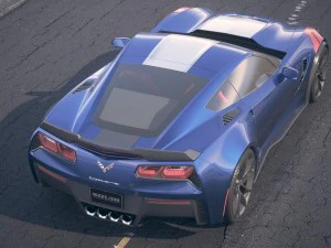 Chevrolet Corvette Grand Sport 2017 Desert Studio 3D Model