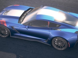 Chevrolet Corvette Grand Sport 2017 Desert Studio 3D 모델