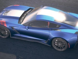 Chevrolet Corvette Grand Sport 2017 Desert Studio 3D Model