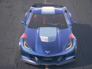 Chevrolet Corvette Grand Sport 2017 Desert Studio 3D Model