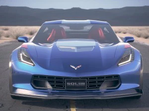 Chevrolet Corvette Grand Sport 2017 Desert Studio 3D Model