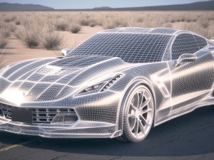 Chevrolet Corvette Grand Sport 2017 Desert Studio 3D 모델