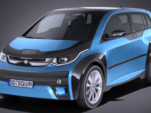 Generic Electric Car 2017 3D-Modell