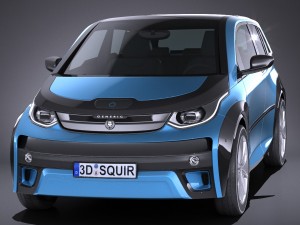 Generic Electric Car 2017 3D 模型