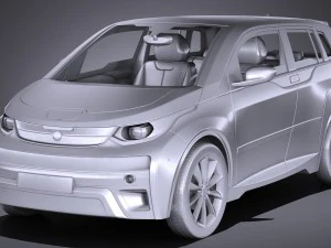 Generic Electric Car 2017 3D Model