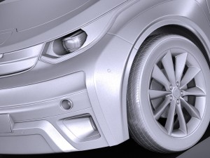 Generic Electric Car 2017 3D 模型