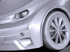 Generic Electric Car 2017 3D Model