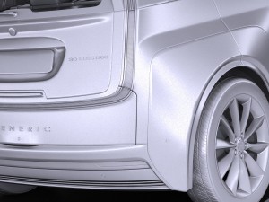 Generic Electric Car 2017 3D 模型