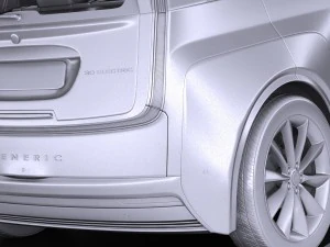 Generic Electric Car 2017 3D Model
