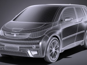 Generic Electric Car 2017 3D 模型