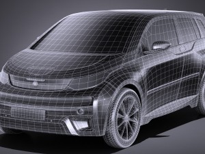Generic Electric Car 2017 3D 模型