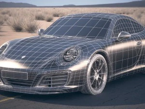 Porsche 911 Carrera Coupe 2017 3D Model