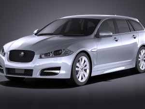 Jaguar XF Sportbrake 2015 vray 3D Model