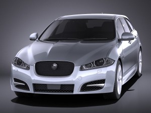 Jaguar XF Sportbrake 2015 vray 3D-Modell