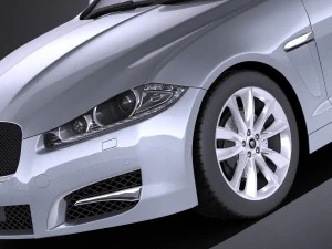 Jaguar XF Sportbrake 2015 vray 3D Model