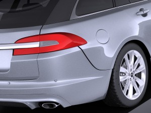 Jaguar XF Sportbrake 2015 vray 3D-Modell