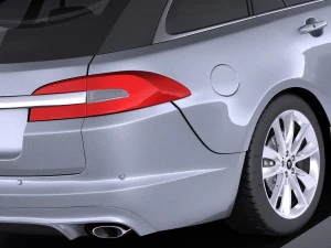 Jaguar XF Sportbrake 2015 vray 3D Model
