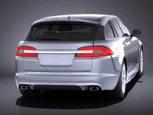 Jaguar XF Sportbrake 2015 vray 3D Model