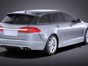 Jaguar XF Sportbrake 2015 vray 3D-Modell