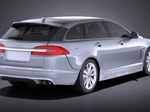 Jaguar XF Sportbrake 2015 vray 3D Model