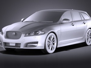 Jaguar XF Sportbrake 2015 vray 3D-Modell