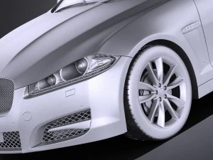 Jaguar XF Sportbrake 2015 vray 3D Model