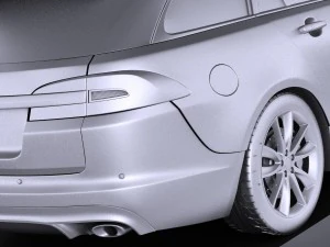 Jaguar XF Sportbrake 2015 vray 3D Model