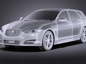 Jaguar XF Sportbrake 2015 vray 3D-Modell