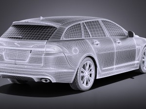 Jaguar XF Sportbrake 2015 vray 3D-Modell