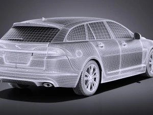 Jaguar XF Sportbrake 2015 vray 3D Model