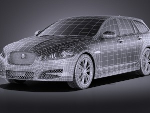 Jaguar XF Sportbrake 2015 vray 3D-Modell