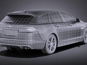 Jaguar XF Sportbrake 2015 vray 3D Model