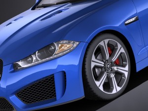 Jaguar XFR-S 2016 vray Modelo 3D