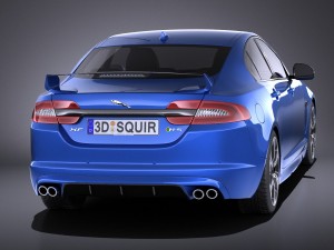 Jaguar XFR-S 2016 vray Modelo 3D