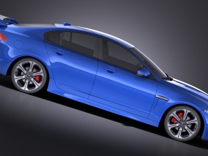 Jaguar XFR-S 2016 vray Modelo 3D