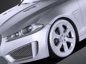 Jaguar XFR-S 2016 vray Modelo 3D